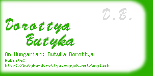 dorottya butyka business card